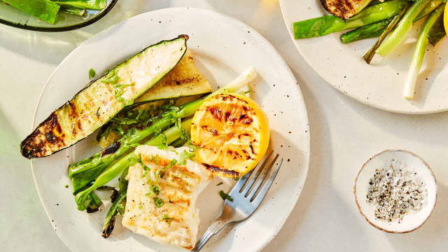 Torsk med hvitløk og squash