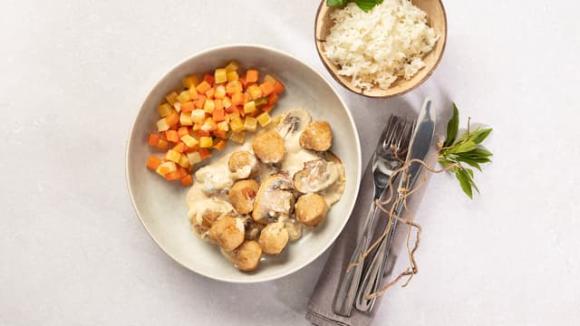 Kjøttboller i kremet sjampinjongsaus