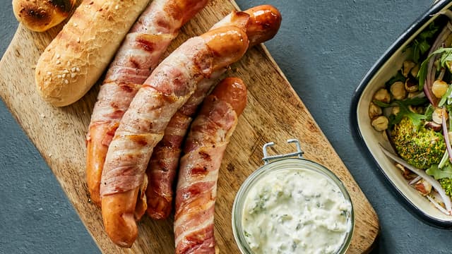 Ostegrill med grillet brokkoli- og hasselnøttsalat