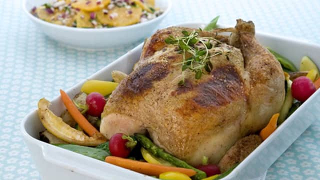 Slik steker du hel kylling