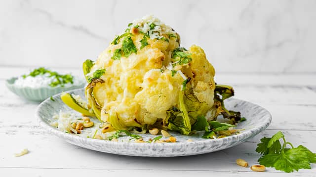 Bakt hel blomkål