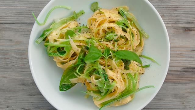 Tagliatelle med spinat
