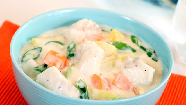 Fiskegryte med høstens grønnsaker