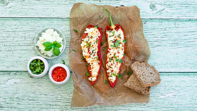 Fylt paprika med fetaost