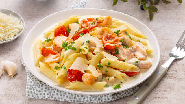 Sitronpasta med ørret