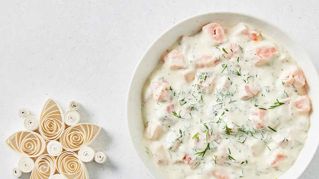 Lakserøre med sennep og dill