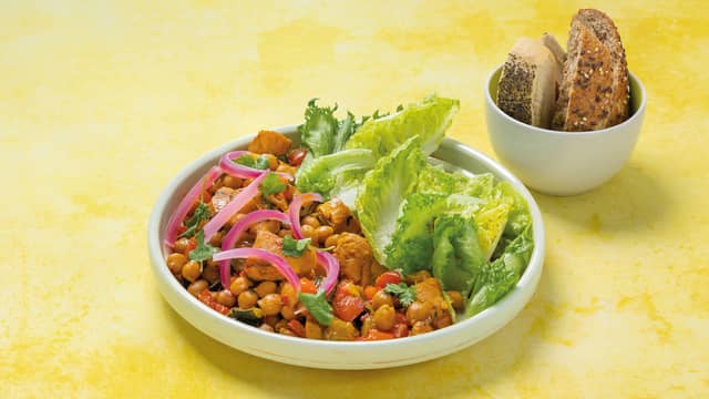 Krydret kylling- og kikertgryte