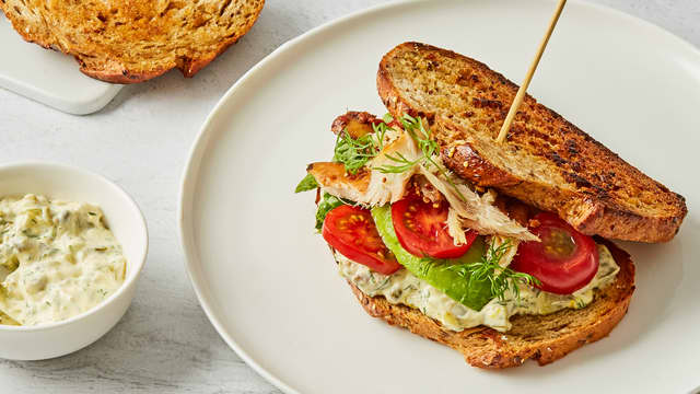 Club sandwich med peppermakrell