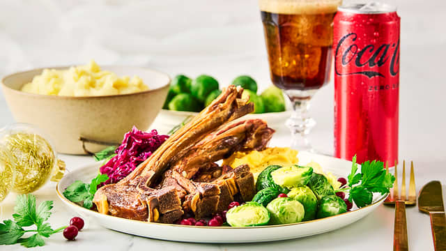 Pinnekjøtt med karamellisert rødkål