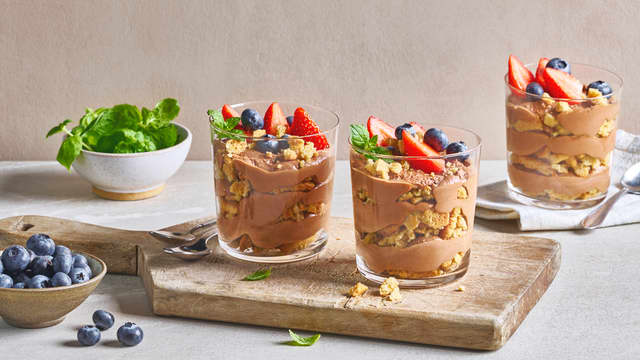 Sjokolademousse med TINE® Vaniljekesam