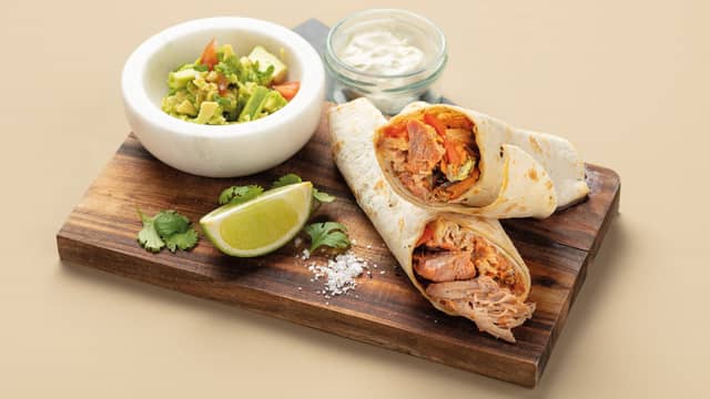 Pulled pork i tortilla