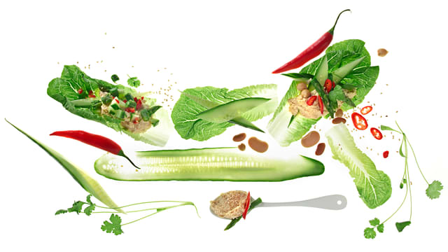 Hjertesalat fylt med bønnekrem