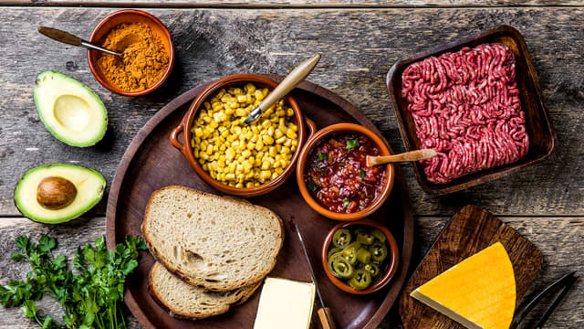 Stek kjøttdeig med tacokrydder.