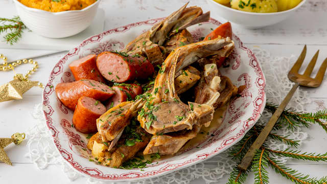 Pinnekjøtt med kålrotstappe