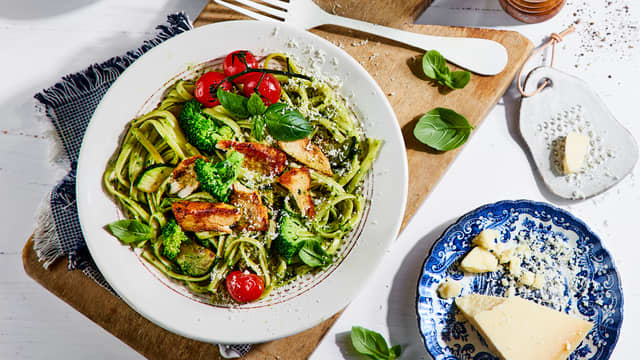Pasta med hjemmelaget pesto