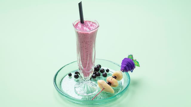 Smoothie med banan og blåbær