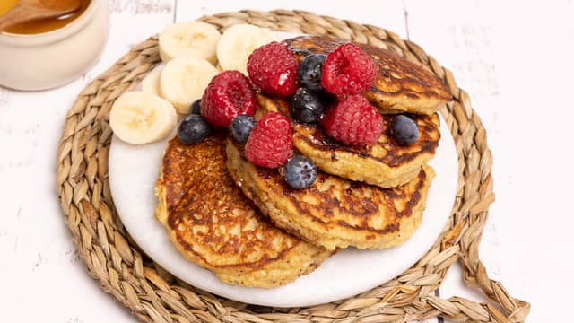 Pannekaker med banan og havregryn