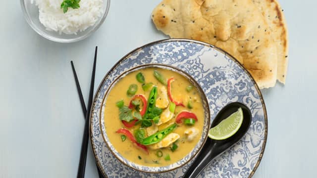 Thaisuppe med kylling og ris
