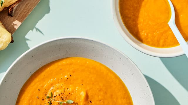 Gulrotsuppe med ostesmørbrød