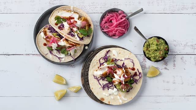 Fisketaco med fiskepinner