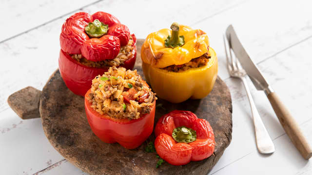 Fylt paprika med ris