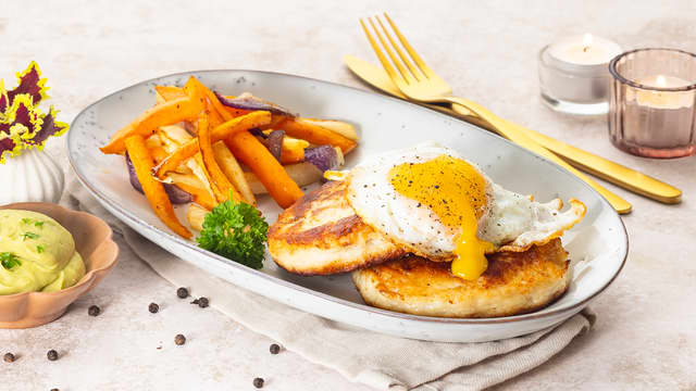 Fiskeburger med rotgrønnsaker