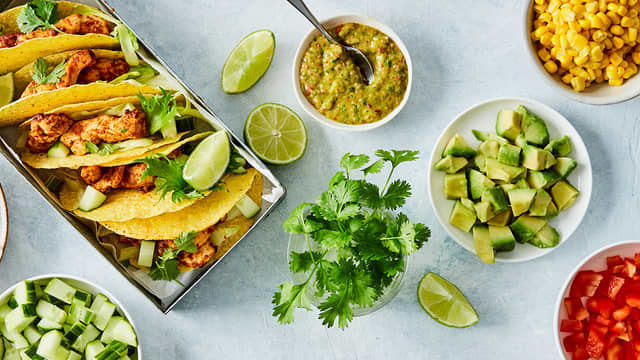 Taco med kylling og grønn salsa