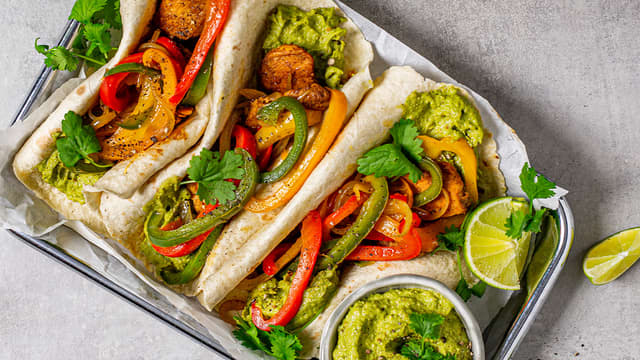 Fajitas med kylling og guacamole