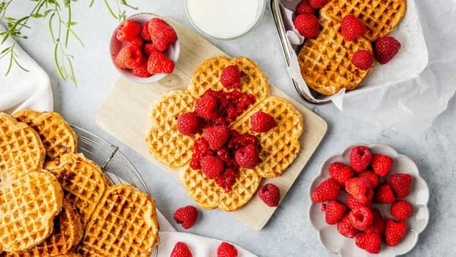 Matpakkevafler med banan og cottage cheese