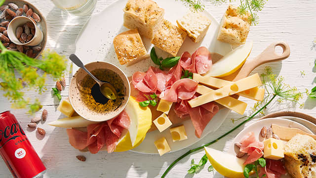 Focaccia med Strandaskinke og Jarlsbergost