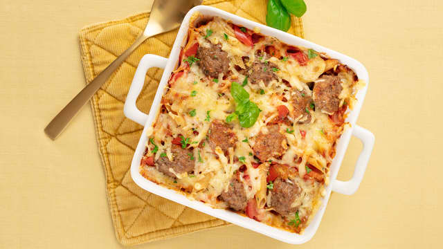 Ostegratinerte kjøttboller