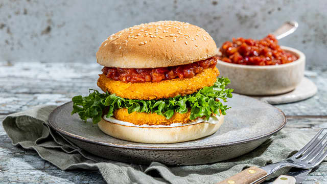 Kyllingburger med tomatchutney
