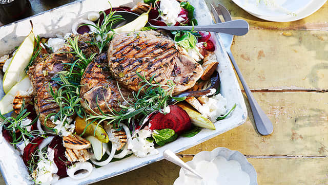 Grillede lammeskiver