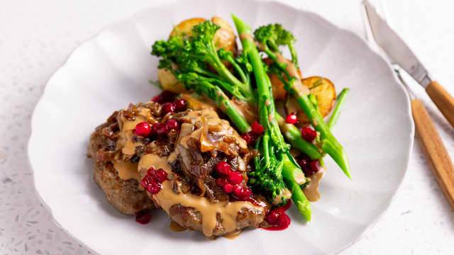 Stekte karbonader med fløtesaus