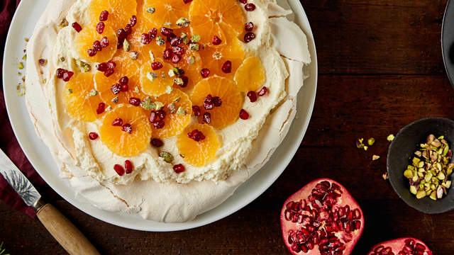 Pavlova med klementiner