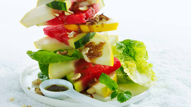 Melonsalat med cashewnøtter
