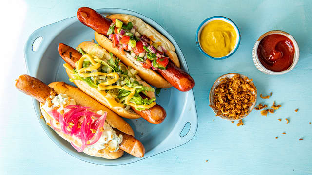 Pølser med sommertopping