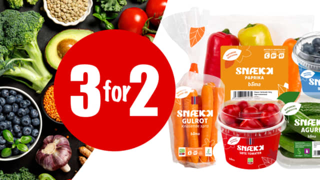 3 for 2 t.o.m. 3.1