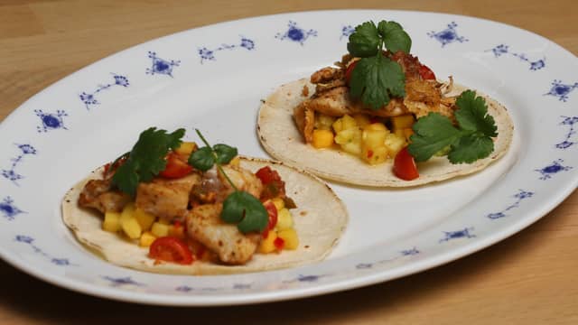 Taco med laks eller kylling