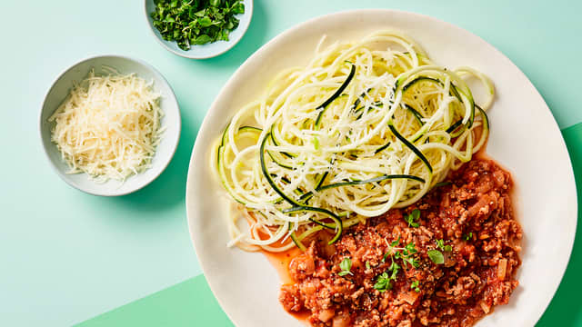 Squashpasta med bolognese