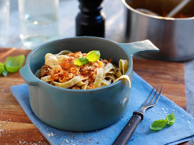 Pasta med kyllingkjøttdeig