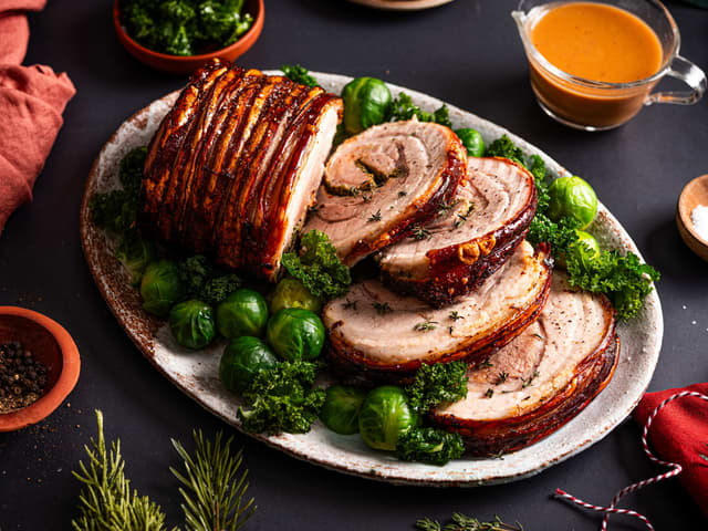 Porchetta med rosenkål