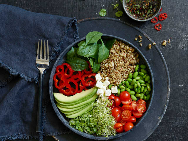 Vegetarisk bowl med superris