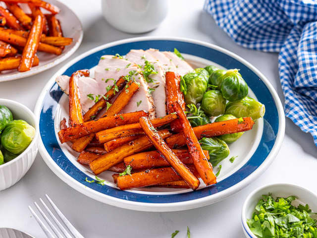 Glaserte gulrøtter med honning og balsamico