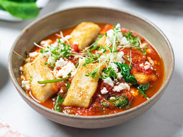 Blomkålgnocchi med tomatsaus