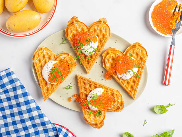 Potetvafler med løyrom og rømme