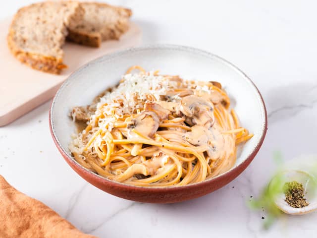 Kremet pasta med sopp