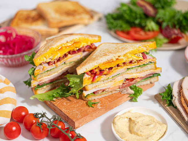 Kalkunsandwich med bacon