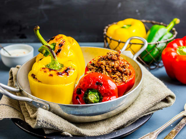 Fylt paprika med ris