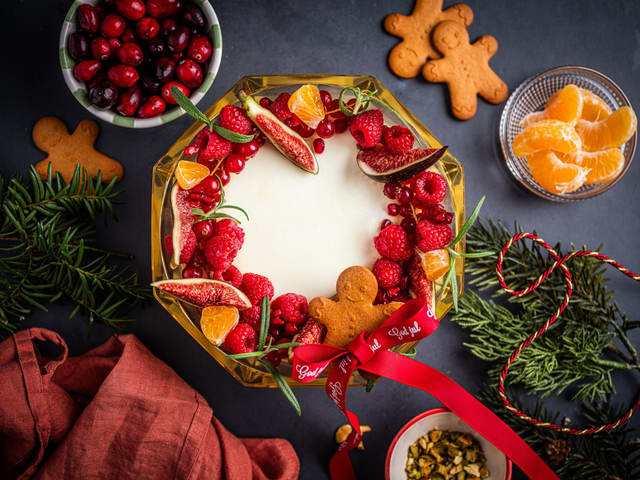 Panna cotta med bærkrans